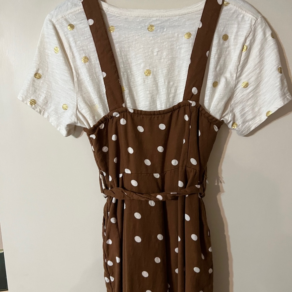 New Look Polka Dotted Jumpsuit with an Old Navy Tee